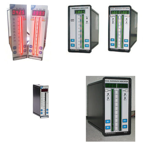 Bar Graph Indicator - Single/Dual Input, Numeric Display & 101-LED Bar-Graph, Optional Retransmission & Alarm Set Points