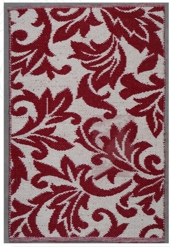 Red White Wool Rug