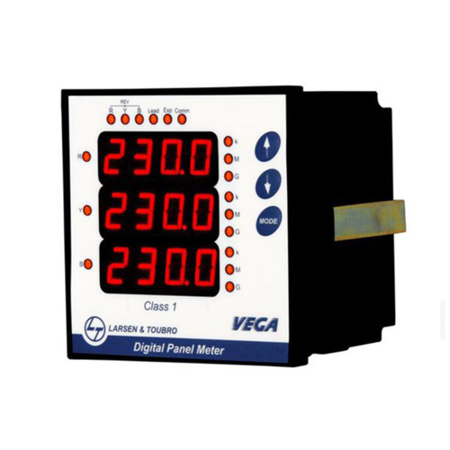 Vega Panel Meters Multifunction - 3-Line LED, 5A/1A, RS485 Communication, THD Display, Password Protection