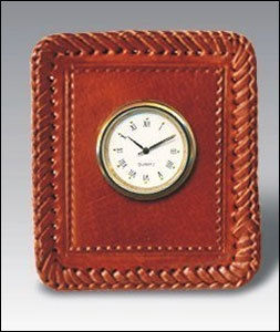 Carved Leather Clock