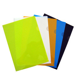 L-Shape Coloured Transparent Folders