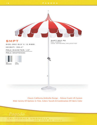 Smpt852-pd Premium Oriental Pagoda Umbrella