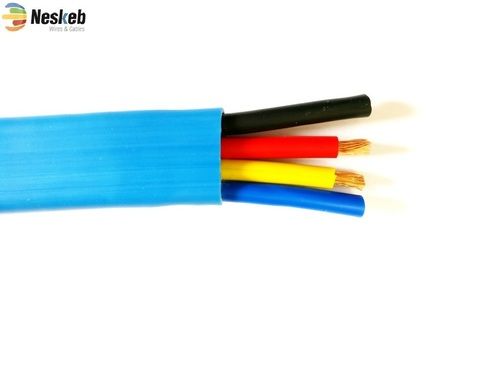 Rubber 4 Core Submersible Flat Cables