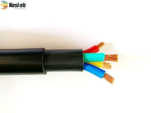 Rubber 4 Core Submersible Round Cables