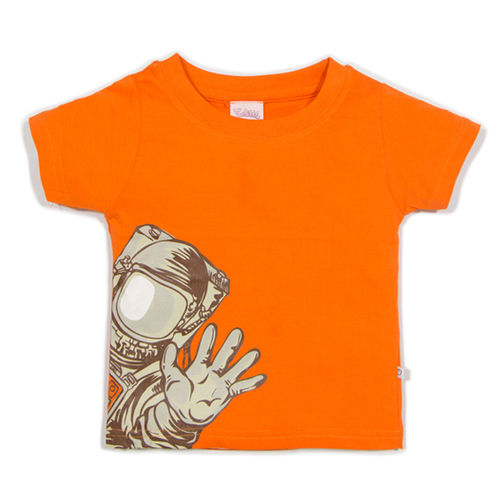 Astronaut Print Orange T shirt