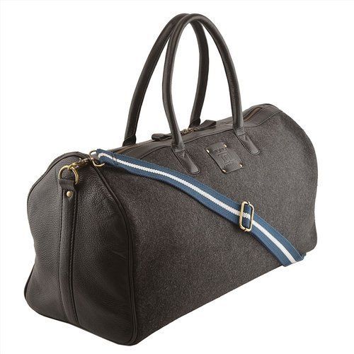 Leather Duffle Bag With 100% Felt Wool