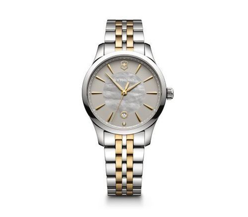 Alliance Small Watch (Silver And Gold Colour Strip)