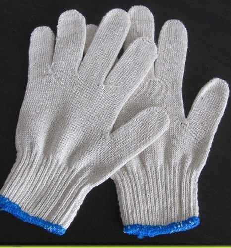 Cotton Knitted Glove - 65% Cotton Blend, Gauge 10 Machine-Made for Enhanced Durability and Comfort