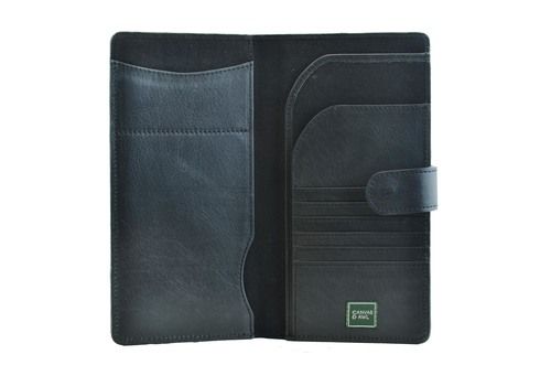 Canvas & Awl Genuine Leather Black Gents Travel Wallet