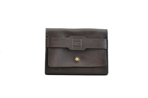 Canvas & Awl Genuine Leather Chocolate Brown Ladies Wallet with Suede