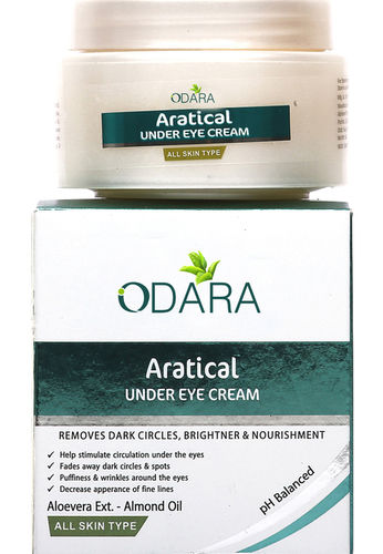 Odara Artisanal Under Eye Cream - 50 Gm | Reduces Dark Circles, Alleviates Puffiness, Moisturizes with Aloe Vera, Lemon & Almond Oil