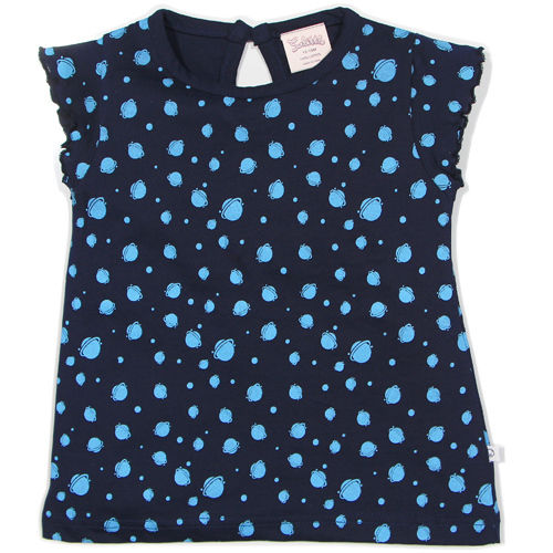 Planets All Over Printed Navy Frock Age Group: 6-12