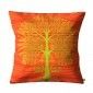 Orange Tree Warli Cushion Cover