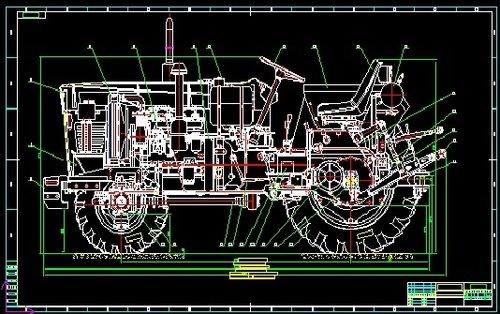 Semi-Automatic 25-35, 35-50 Horsepower Tractor Blueprint