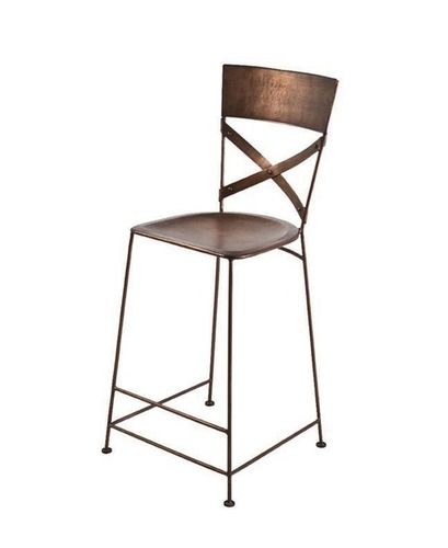Copper High Metal Bar Chair