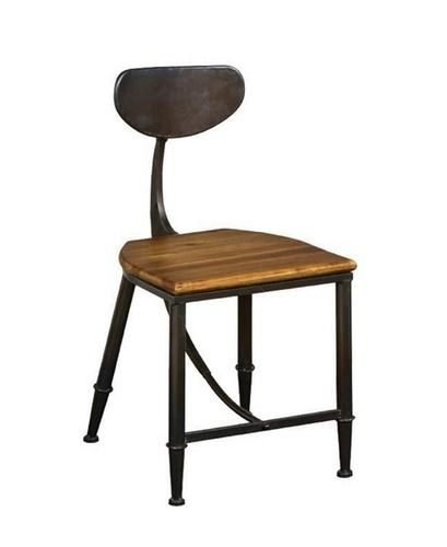 Industrial Chair With Wooden Seat