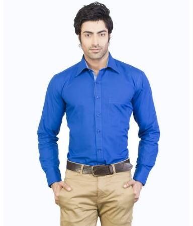 Men's Royal Blue Full Sleeves Shirts