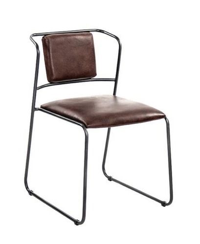 Rustic Industrial Leather Metal Chair
