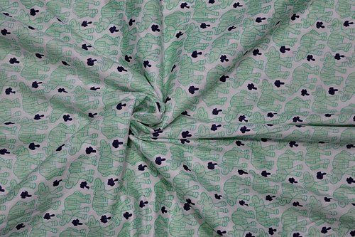 Elephant Design Printed Cotton Fabrics