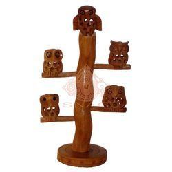 Wooden Owl Tree Family