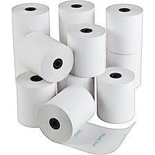 3 Inch Thermal Paper Rolls - 79mm x 40 Mtrs Natural Shade | Frontside Coating Optional Printing Imported Thermal Material .180 Drams