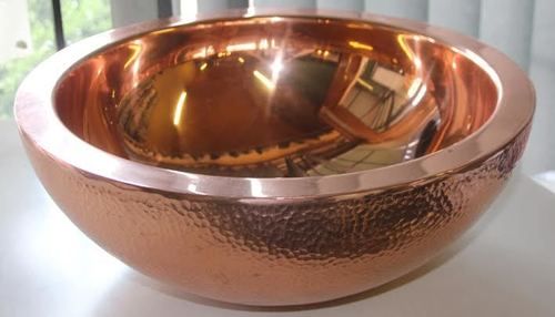 Round Double Wall Copper Basin