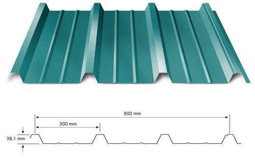 Green Color Deep Trapezoidal Roofing Sheet