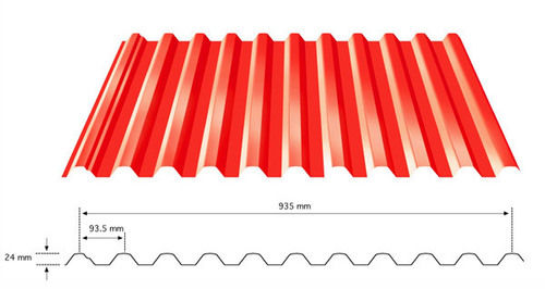 Red Color Trapezoidal Roofing Sheet