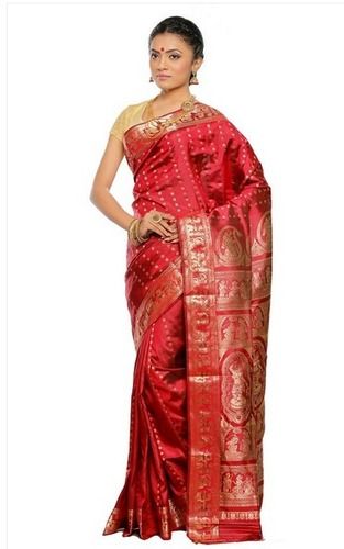 Designer Swarnachari Saree in Blue and Magento Color