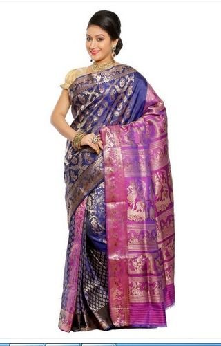 Designer Swarnachari Saree in Purple Color