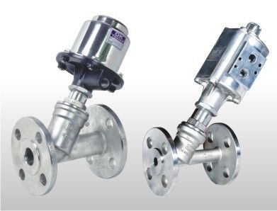Pneumatic Single And Double Acting Operated Angle Type On/Off Control Valve