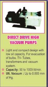 Direct Drive High Vacuum Pump