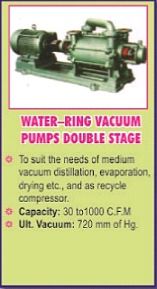 Water Ring Vacuum Pump Double Stage