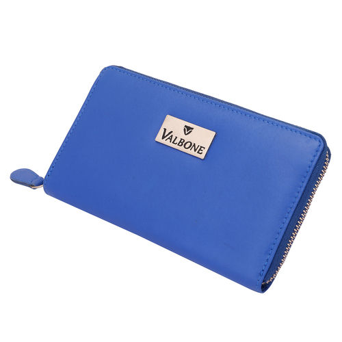 Ladies Genuine Leather Blue Wallets