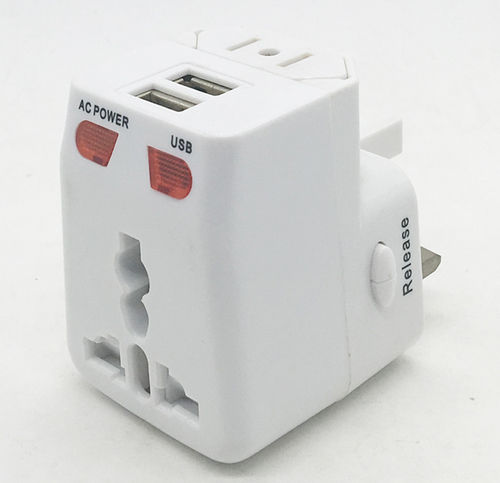 Universal Adapter with Dual USB Charger