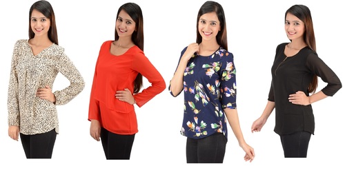 Multicolor Women Georgette Tunic