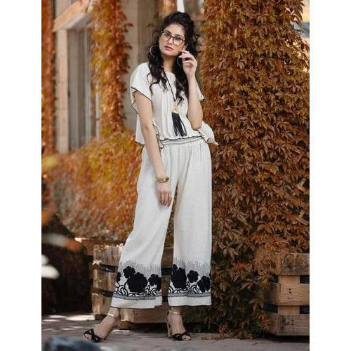 White Palazzo Pant