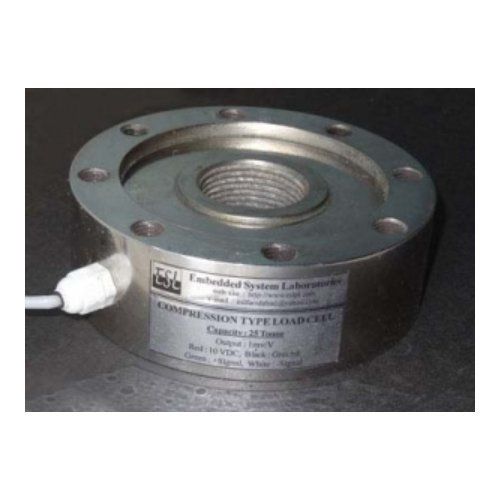 Compression Type Load Cell - 25 Tonne Capacity, High Sensitivity and Repeatability, Ideal for Compression & Tension Applications