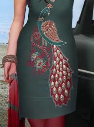 Peacock Embroidery Kurti