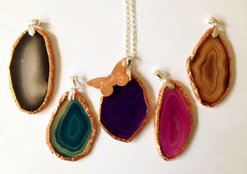 Agate Slice Pendants