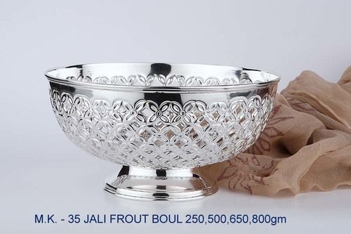 Silver Jali Fruit Bowl