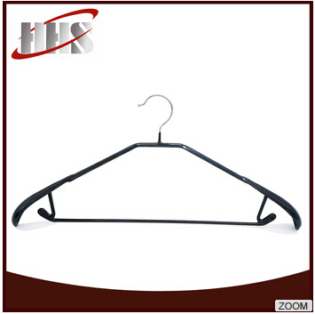 Black Anti Slip Pvc Coated Metal Hanger