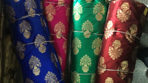 Fancy Taffeta Silk Jacquard Gamla Fabrics - 100% Polyester, Widths: 36", 48", 50", 62", 72" | Ideal for Western Garments, Designer Pieces, Suits, and Salwar