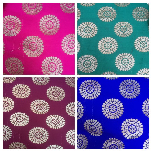 Gola Taffeta Silk Jacquard Fabrics - 100% Polyester, Available in Widths 36", 48", 50", 62", 72" for Western Garments and Designer Pieces