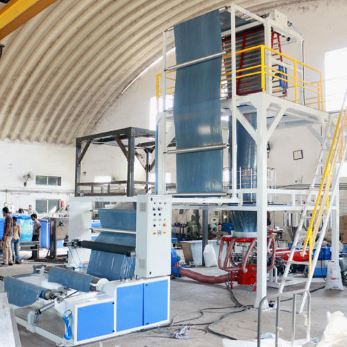 Multilayer Blown Film Plant - LDPE HDPE HM LD Material Automatic Operation | High Productivity Low Power Consumption PLC Control System