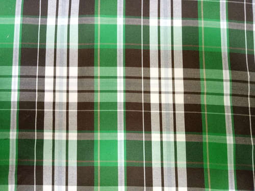 Polyester Cotton Big Check Fabrics