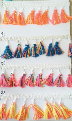 Multicolor Tassels Fringes Trim