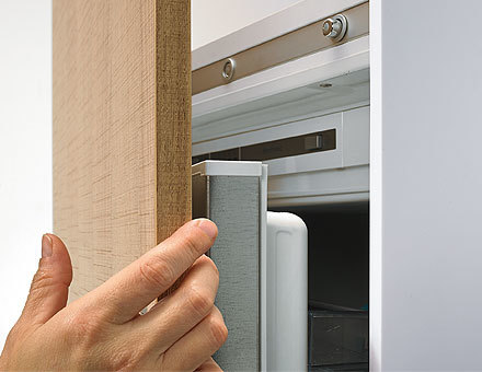 Handleless Refrigerator Front - 22mm Shallow Design | Electromechanical Door Opening and Closing Mechanism, Safe Finger Placement