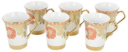 6 Piece Bone China Cup Set