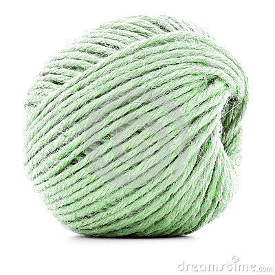 Green Ball Of String Or Twine